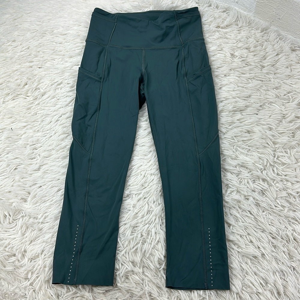 Lululemon Fast & Free Crop II *Nulux 19" Deep Coal